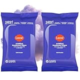 Lume Acidified Deodorant Wipes - 24 Hour Odor Control - Whole Body Deodorant Wipes - Aluminum Free, Baking Soda Free, Skin Loving - Flushable - 45 Count - 2 Pack (Soft Powder)