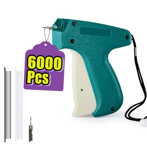 YALLMISYWELL Mini Stitch Gun for Clothes, Quick Clothing Fixer, Micro Tagging Gun for Clothing, Sewing Kit Includes 6000 Pcs Micro Fasteners, 2 Micro Needles, 1 Handheld Quick Stitch Sewing Gun
