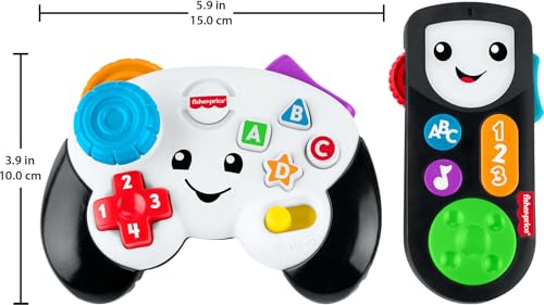 Image of Fisher-Price Laugh & Learn Play & Stream Tech Set | 2 Toys, Pretend Video Game & TV Remote Controller, Baby & Toddlers Ages 6+ Months