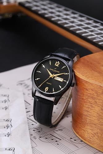 Image of Daniel Hechter Paris Analog Quartz Watch for Men with Sunray Round Dial, Leather Strap, Day & Date Display & Water Resistant