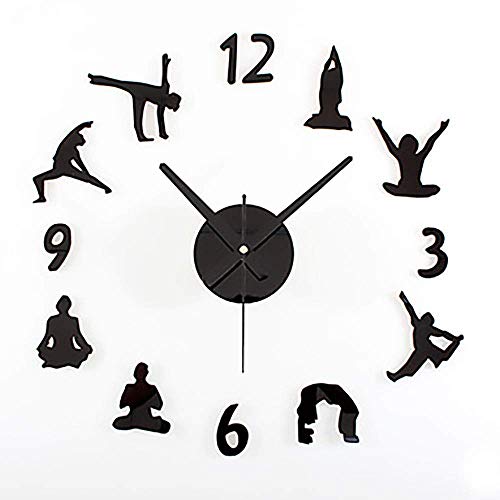 Horloge murale de gymnastique en métal rétro pour un design graphique dans la chambre