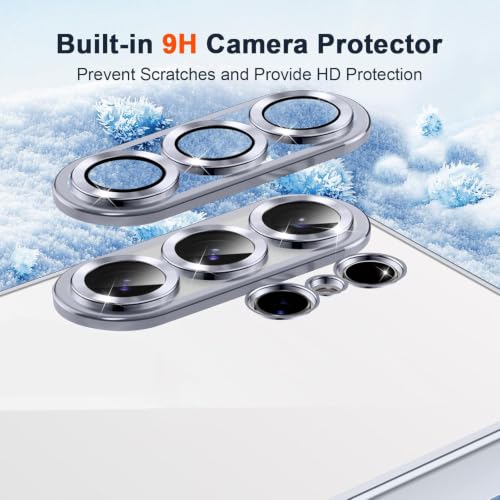 Image of VONZEE Clear Logo Electroplating Transparent Case for Samsung S26 Ultra 5G, Magnetic Plating Electroplate TPU Cover, Individual Camera Protection for Each Lens - Silver