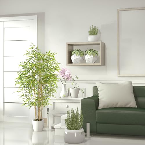 Artificial Bamboo Tree, 4FT, Real Trunk, Lifelike Leaves, Indoor/Outdoor, 1 Pack