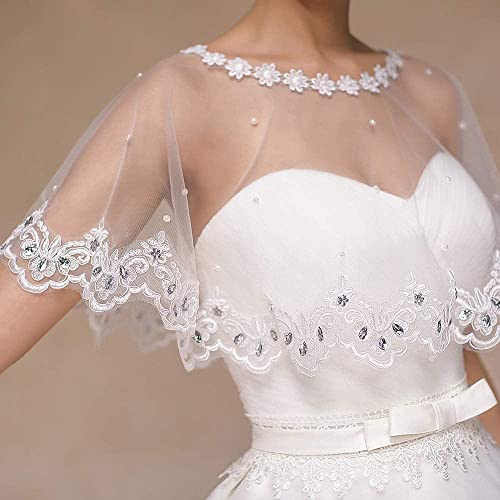 Lace Embroidered Shawl Bridal Evening Wrap Bridal Wedding Cape Shawl Cape Capelet Bolero Flapper Cover Up4