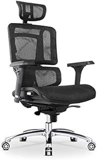 WYL Silla ergonómica de la computadora Silla, cómodo hogar Oficina Silla del Jefe, Silla del Juego del Respaldo Multifuncional Presidente de la Cintura (Size : Black)