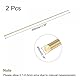 sourcing map Messingstange, Massiv Messing Rundstab 5mm Durchmesser 450mm Länge Drehstange für RC Modell DIY Bastelarbeiten Packung von 2