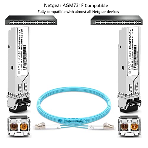 Image of 1000BASE-SX SFP Optical Transceiver Module Compatible with Netgear AGM731F 850nm 550m DDM Duplex LC MMF
