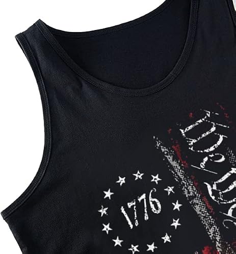 T&Twenties Men's American Flag Tank Tops 4Th July Printed Gym Workout Tanks Casual Sleeveless Patriotic Exercise T-Shirts #TOP1