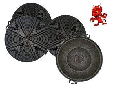 Mega set de 4 filtros de carbón activo filtro Filtro de carbón para campana Campana equivalente a 5029091300 – 8, 50290913008