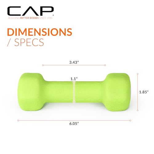 Image of CAP Barbell Neoprene Dumbbell Weights Pairs & Sets | Color Series