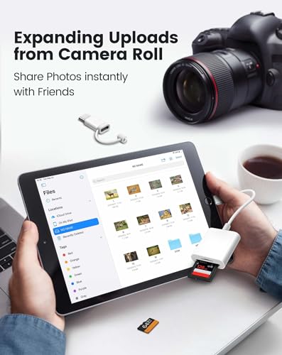 SD Card Reader for iPhone iPad, Dual Lightning & USB-C Connector Memory SD Card Adapter, Support SD/MicroSD Cards, High-Speed Digital Trail Camera to iPhone Viewer, Plug and Play - White - Image 7