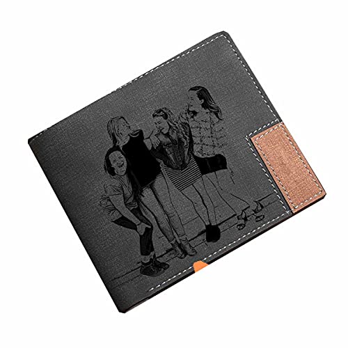 Porte Feuille pour Homme Homme Portefeuille Cadeau Noel Papa Idee De Cadeau pour Homme Black Cover