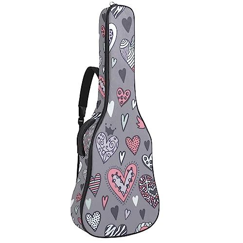Housse pour guitare acoustique – Motif Saint-Valentin Grand étui pour guitare compatible avec la plupart des tailles de guitare, Multicolore., 42.9×16.9×4.7 in, Motif imprimé tendance - Les Beatles, Paul McCartney, John Lennon, RIngo Starr, George Harrison Housse pour guitare acoustique – Motif Saint-Valentin Grand étui pour guitare compatible avec la plupart des tailles de guitare, Multicolore., 42.9x16.9x4.7 in, Motif imprimé tendance