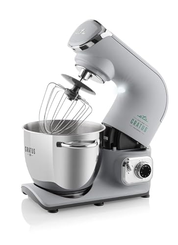 ETA Gratus EVO Vital Küchenmaschine I Vollmetall I 5.5 Liter Schüssel I 1500 Watt I Knetmaschine I Rührmaschine I Zubehör Paket inkl. Fleischwolf