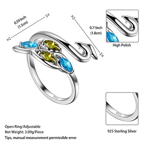 Sparkling Cubic Zirconia Peacock Ring Adjustable Animal Ring For Women Girl Platinum Over 925 Sterling Silver Peacock Statement Ring Promise Ring Fine Jewelry Gift For Her Birthday Christmas Gift Fr30W #TOP6