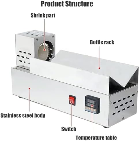 Efficient Electric PVC Capsule Shrinking Machine with Digital Thermostat for Wine Bottles – Heat Sealing Solution for PVC Capsules Up to 80mm, 220V