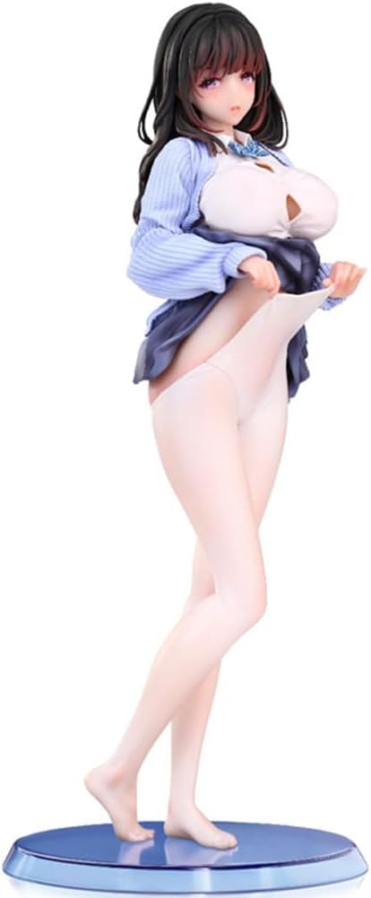 Bathroom Sister Figure Waifu Mature Anime Figurine, Undressing in Bathroom, Illustration Revelation Original Painting Figure PVC Collection Gifts for Xmas