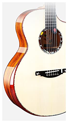 YYYSHOPP Guitare Acoustique en Bois Massif Dadamu, Touche de 41 Pouces, Guitare Magnifiquement motrice à Motifs Guitare… - Les Beatles, Paul McCartney, John Lennon, RIngo Starr, George Harrison YYYSHOPP Guitare Acoustique en Bois Massif Dadamu, Touche de 41 Pouces, Guitare Magnifiquement motrice à Motifs Guitare… – Image 6