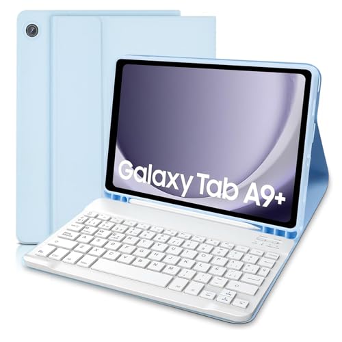 COEZFE Funda Teclado para Samsung Galaxy Tab A9+ 11 Pulgadas，Español Ñ Teclado Magnético para...