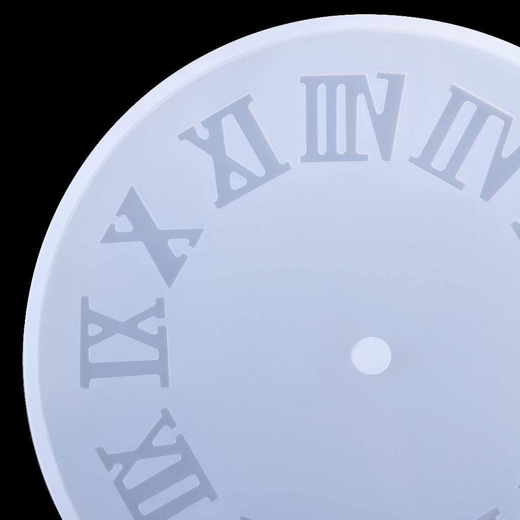 MGS CRAFT VIBES 8 Inch Clock Mould,Silicone Clock Resin Mold Roman Numeral Arabic Numeral Clock Silicone Resin Mold for Epoxy DIY Jewelry Making Creative DIY Multipurpose Transparent Coaster Mold 20x20cm 8 Mm Depth 2