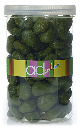 46 ounce Jar of Green Colored Rocks - Vase Filler