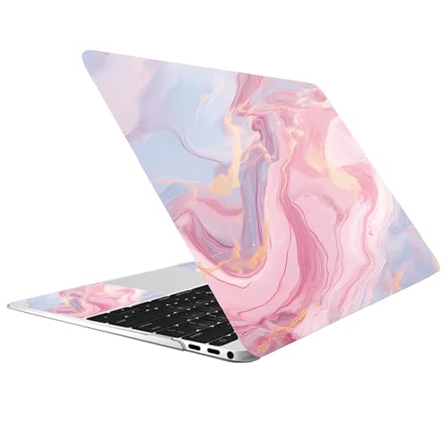 CREATCABIN Pink Marble Laptop Skin Sticker Decal Netbook Skin Sticker Notebook Art Decal 12" 13" 13.3" 14" 15" 15.4" 15.6 Inch Laptop Protector Cover Waterproof Scratchproof Removable Easy to Apply