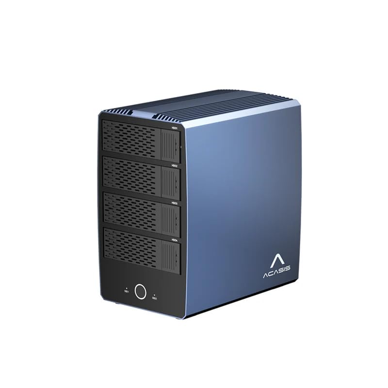 ACASIS 40Gbps 6-Bay (4 HDD + 2 SSD) Hybrid HDD & NVMe Enclosure , Support 4 RAID Mode, in-Built Cooling Fan, 8K DisplayPort Output, Up to 136TB Storage