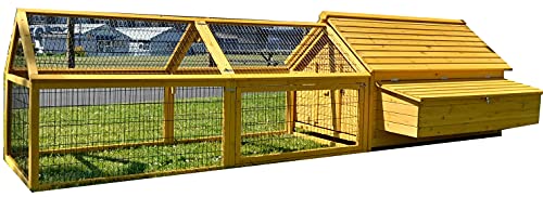 Eggshell EXTRA LARGE CHICKEN COOP AND RUN HEN HOUSE POULTRY ARK HOME NEST BOX COUP WITH SLIDE OUT CLEANING TRAY (NO SHIPING TO NORTHERN IRELAND,ISLANDS,HIGHLANDS) - THE BIGGEST HOUSE UK WIDE -