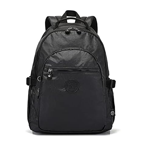 Nameblue Travel Backpack Women Waterproof Rucksack Bag for Women,Back Pack Women's Laptop Backpack,Padded Straps School Bags for Girls,Ladies Backpack Handbags Cityback,Black #3, L Cover