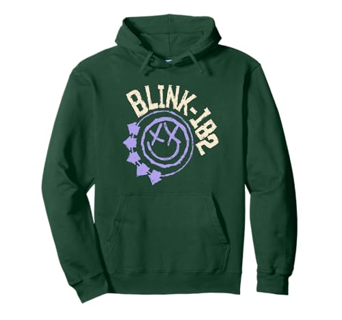Image of Official Blink-182 Purple Smiley Logo Pullover Hoodie