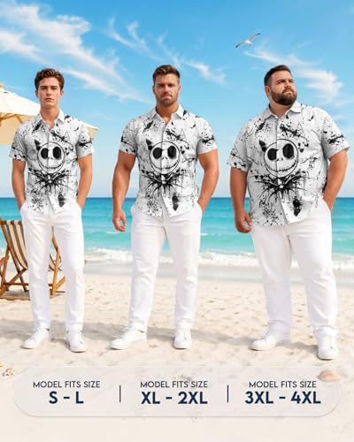 Image of 99TIMORO Fathers Film Button Down Shirt for Men, Funny Hawaiian Short Sleeve Top, Summer Beach Gifts