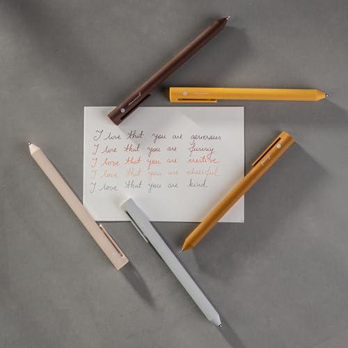 Image of DIVERSEBEE Gel Ink Pens Assorted Colors, 0.5 mm Fine Point, Bible Pens No Bleed Through with Cute Fine Tip, Bible Study Journaling Supplies Set, 5 Pack (Brown)