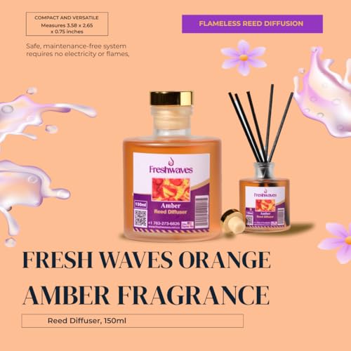 Difusor Freshwaves Amber Reed 5oz Aromatizador sin llama miniatura 3
