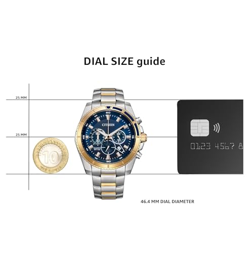 CITIZEN Analog Blue Dial Men's Watch-AN8206-53L Stainless Steel, Multicolor Strap - Image 4