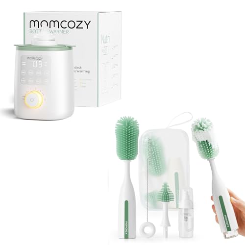 Image of Momcozy Nutri Bottle Warmer & Momcozy Bottle Brush Kit Pro