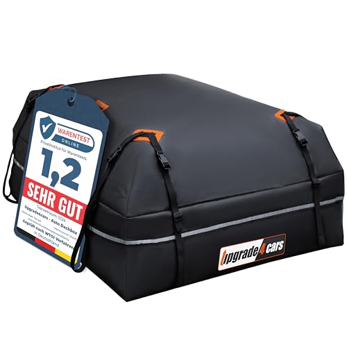 Upgrade4cars Auto Dachbox mit Träger Set | Dachgepäckträger 566 Liter ohne Reling Inkl. Zubehör | Dachkoffer Universal 130 x 110 x 40 cm | Autozubehör...