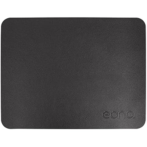 Amazon Brand - Eono Mouse Mat, PU Mouse Pad, Non-Slip Rubber Base Faux Leather Mousepads, Waterproof Ultra Smooth Mouse Mats for Wireless Mouse Laptop, Computer, Office, Home, Gaming, Work Study Cover