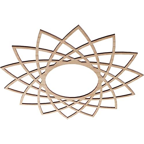 Image of Ekena Millwork 24 inchOD x 9 1 /4 inchID x 3 /8 inchT Eleanor Wood Fretwork Pierced Ceiling Medallion, Alder