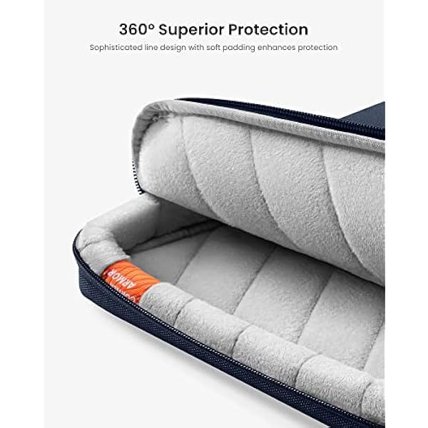 tomtoc 360° fodral för 15 tum ny MacBook Air M2 2023, 15 tum Microsoft Surface Laptop 5/4/3, Dell XPS 15 Plus 2022-2020, 15 tum MacBook Pro A1990 A1707, axelväska
