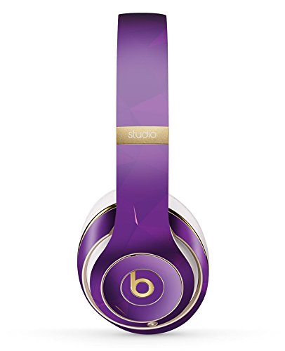 Dark Purple Geometric V15 DesignSkinz Full-Body Skin Kit for The Beats by Dre Studio Remastered Wireless Headphones/Ultra-Thin/Matte Finished/Protective Skin Wrap