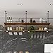 LVLDAWA Ceiling Shelf, Metal Kitchen Wine Bottle Storage Rack, Industrial Ceiling Mounted Hanging Floating Shelves for Bars,Restaurants, Easy to Install (Size : A-120X26.5X50CM)