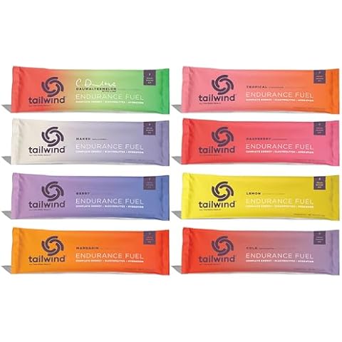 Tailwind Grab-and-Go Endurance Fuel Single Serve Assorted Flavors (Pack of 8) - Hydration Drink Mix with Electrolytes, Carbohydrates - Non-GMO, Gluten-Free, Vegan, No Soy or Dairy Cover