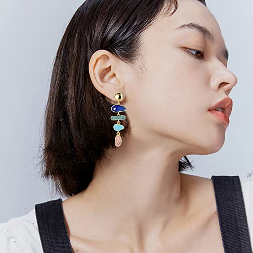 Elegant Bohemian Pearl Dangle Earring for Women Irregular Colorful Oil Baroque Design Culture Style AAAA Cubic Zirconia 14K Gold Pearl Earring Gift for Women4