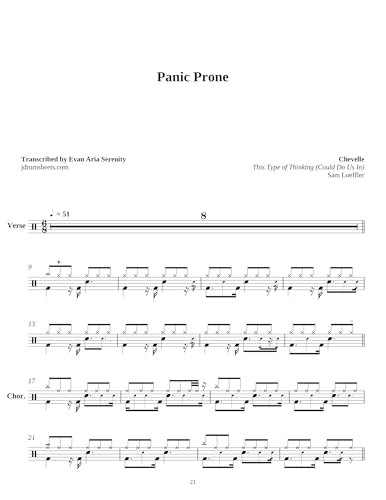 Chevelle - Panic Prone: Drum Sheet Music (JDS: Chevelle Collection) (English Edition)