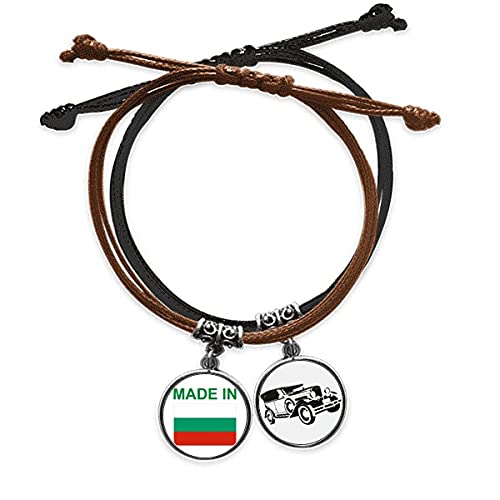 Bracelet l'amour en Bulgarie en cuir et corde, l'accessoire idéal de vos voyages