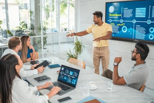 Image of Promethean ActivPanel 10 Smart Board 65 inch Digital Whiteboard for Office or Classroom, 4K UHD, OS Flexible Device, Includes Mobile Stand