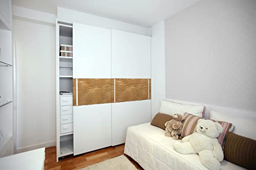 Autocollant mat vagues 3D bois pour rénover une commode