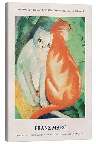 Tableau sur toile haut de gamme Franz Marc beige Posterlounge