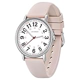 Bomieux Nurse Watch for Nurses Doctors Women Men,Waterproof Analog Watches with Luminous Dial and Japanese Quartz Movement,Easy to Read Military Time Watch with Second Hand, 12/24 Hours,Silicone Band