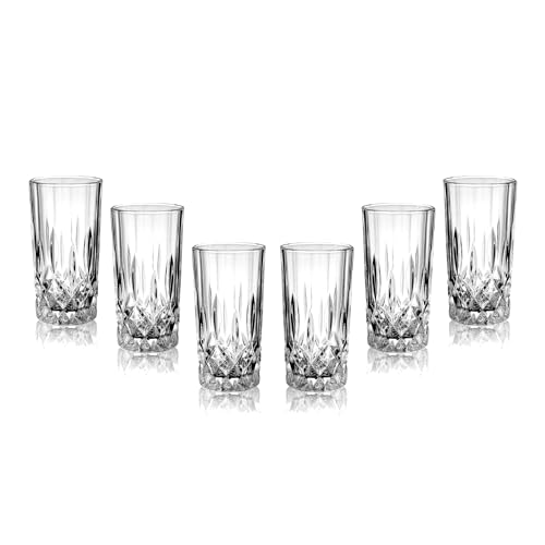 Set de 6 vasos de cristal elegante